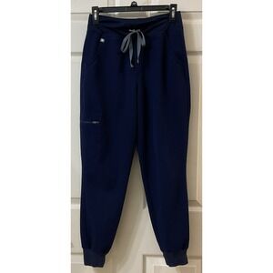 FIGS Zamora Scrub Pants Womens S/P Navy Blue Jogger High Waisted W22SW2012P EUC